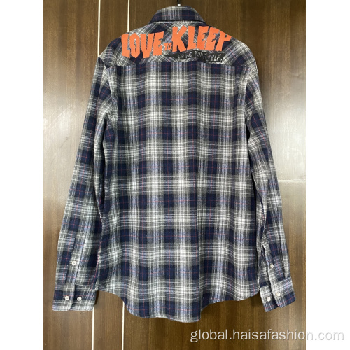 Men's Plaid Shirt Oversize Newly 100% Cotton Men's Plaid Shirt Manufactory